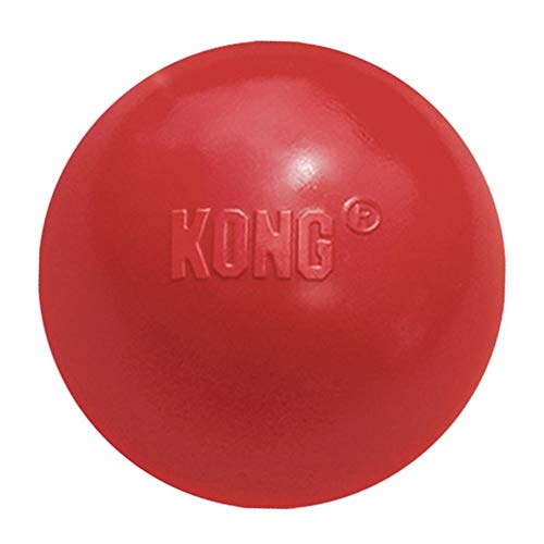 KONG - Ball with Hole - Jouet à rapporter en caoutchouc résistant - Pour Chien Moyen/Grand