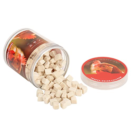 Poulet lyophilisé pour Animaux de Compagnie, friandises pour Chiens lyophilisées 1,8 oz Processus de lyophilisation FD Facile à digérer pour Chiens