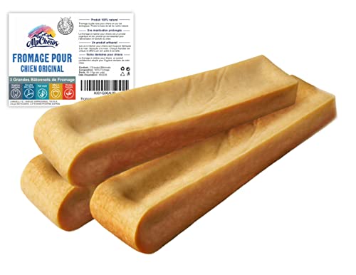Fromage pour Chien 3 Bâtonnets Taille L Friandises Naturelles à Mâcher