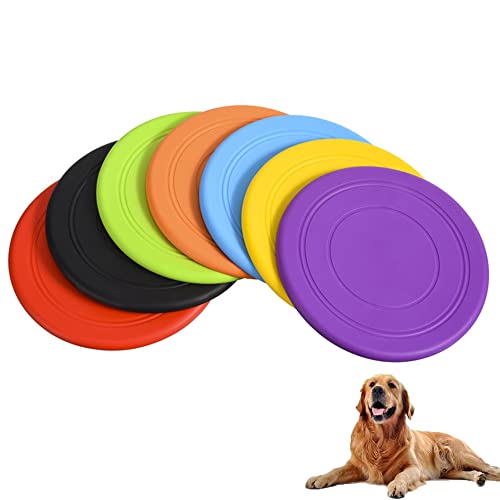 XUBX 7 Pièces Frisbees pour Chien, Jouet disque volant pour chien, Disque  Chien, Frisbee pour Chien, Frisbee pour Animaux pour Jeux Sport Exercice  Activité et Jeu en Plein,pour Petits et Moyens Chiens 