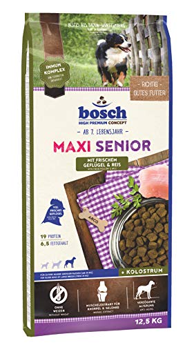 Bosch Maxi Croquette Aîné Volaille/Riz pour Chien Sénior Grande Race 12,5 kg