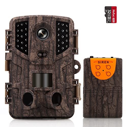 Caméra de Chasse avec Alarme COOLIFE 32MP