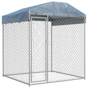 Chenil pour Chiens Grand avec Toit 2x2x2,1 m Tidyard