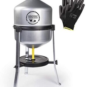 Abreuvoir poule en tôle zinguée avec réservoir de 22 litres