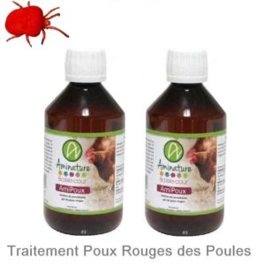 AmiPoux Traitement Poux Rouges Poules Pack 2 x 250ml