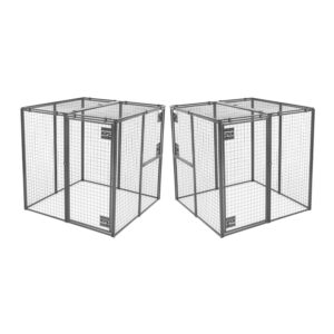 Double cage modulable en panneaux pour animaux de compagnie