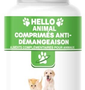 Anti-démangeaisons COMPRIMES pour animaux domestiques, chat et chien,