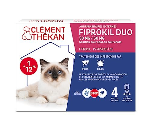 Anti-puces et anti-tiques pour chats de 1 à 6 kg
