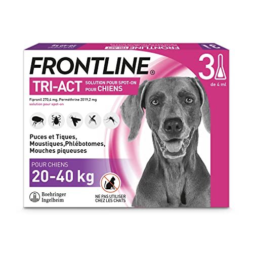 Anti Puces, Tiques Pour Gros Chien De 20 à 40 kg FRONTLINE