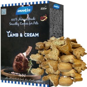 Biscuits pour chien fait maison - AGNEAU A LA CREME - Biscuits Super Food Smookies