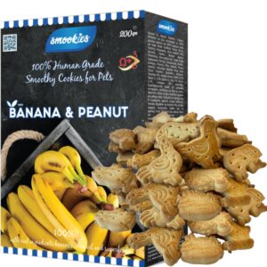Biscuits pour chien fait maison - BANANE ET CACAHUETE - Biscuits Super Food Smookies