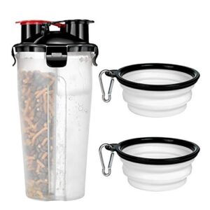 Bouteille d'eau pour Chien avec 2 Bols Pliables