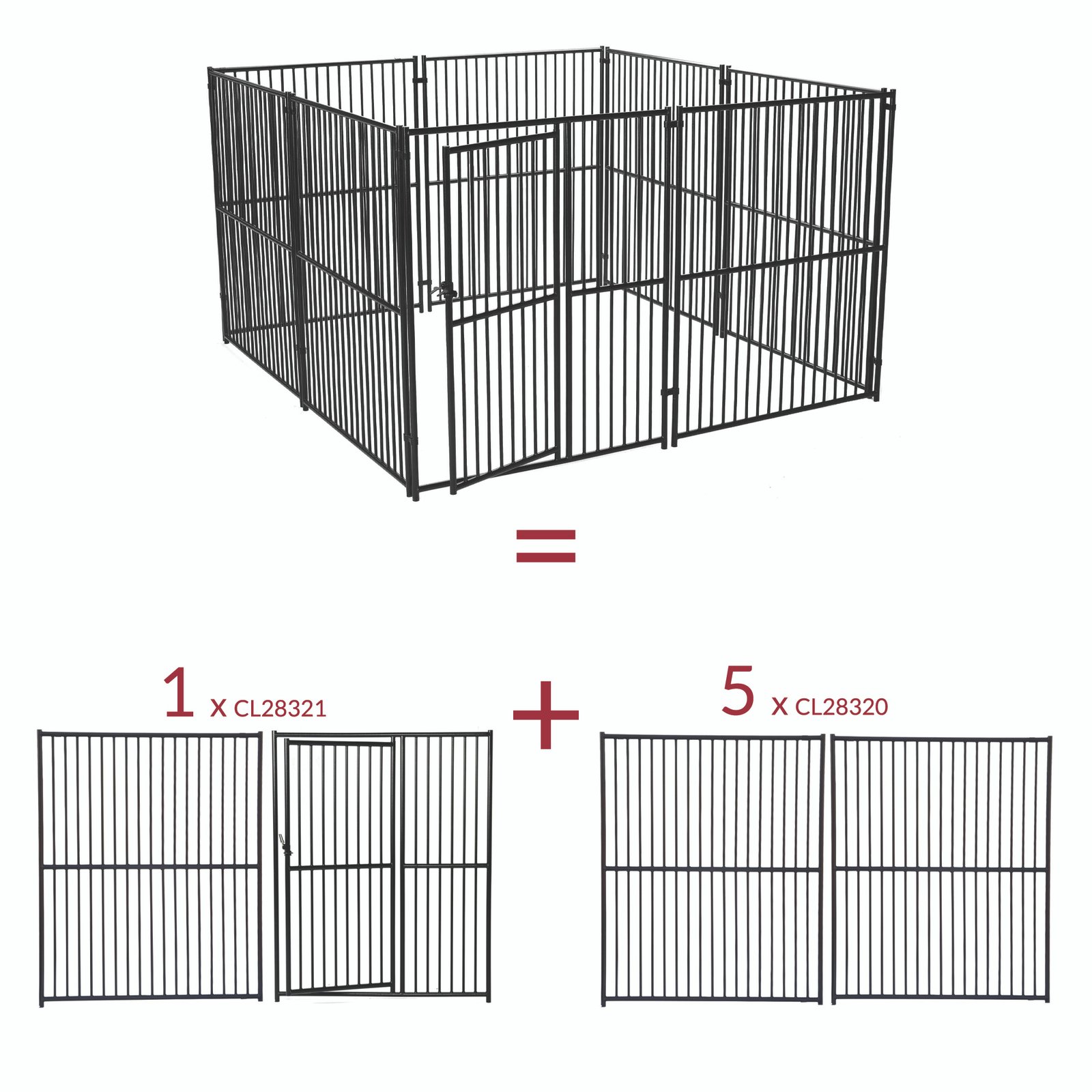 Chenil Pour chien Avec Barreaux renforcés 18m2