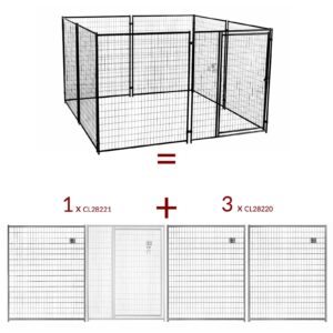 Chenil en kit pour chien avec grillage soudé  6.75m2 ou 9m2