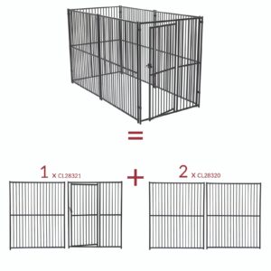 Chenil Pour chien en kit Avec Barreaux renforcés 4.5m2
