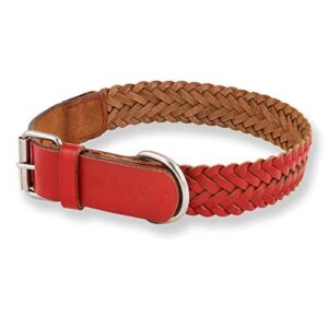 Collier pour Chien Large Tressé Rouge Monkimau