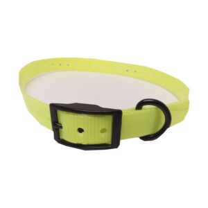 Collier Sangle Polyuréthane Pour Chien Jaune M 1.90cm-72com