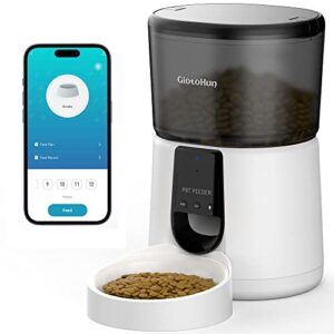 Distributeur Croquettes Chat Automatique avec 2,4G WiFi, GIOTOHUN