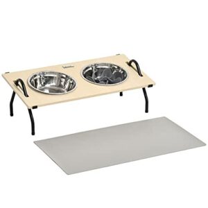 Double Porte-gamelles pour Chien Chat Animaux de Compagnie PawHut