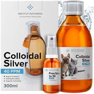 Flacon & Spray Argent Colloïdal Anti Démangeaison Tout-en-1 pour Chien & Chat