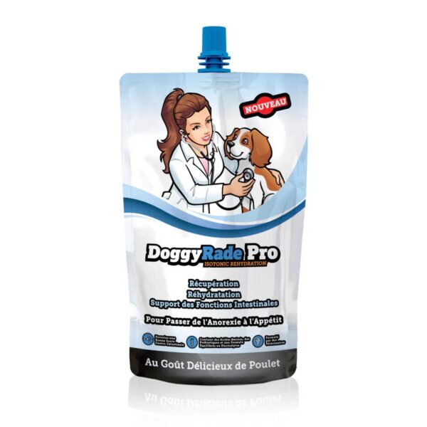 Friandise liquide prébiotique pour chien – non calorique, sans sel et isotonique DoggyRade Pro