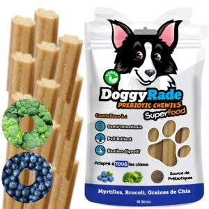 Friandises prébiotiques à mâcher pour chien – Myrtille, Brocoli, Graine de Chia