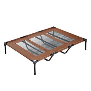 Lit sur Pieds XXL pour Chien Chat  122L x 92l x 23H cm Marron PawHut