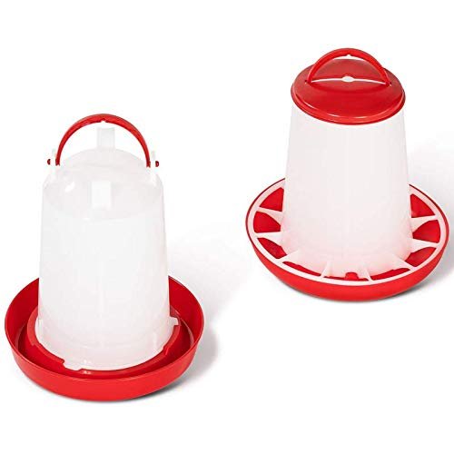 Lot mangeoire 3 KG et Abreuvoir 3L pour Poules et volailles IDMarket