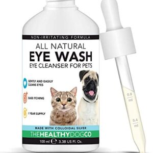 Nettoyant Oculaire Naturelle avec l'argent Colloïdal pour l'hygiène des Yeux de Chiens Chats