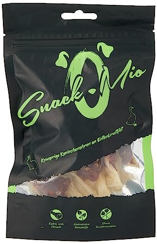 Oreilles de Lapin Croustillantes Combinées à du Filet de Poitrine de Canard pour Chien SnackOMio