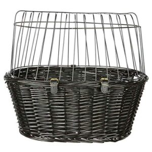 Panier pour Chien Chat avec Coussin Noir 50 x 41 x 35 cm