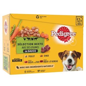 Pâtée pour Chien en Sauce Boeuf / Dinde / Agneau / Poulet PEDIGREE