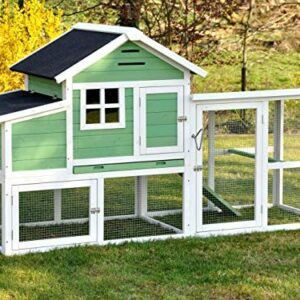 Petit poulailler avec enclos 188 x 63 x 155 cm