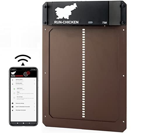 Porte de poulailler Automatique avec Batterie RUN-CHICKEN