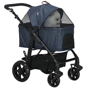Poussette buggy pliable chien chat amortisseurs panier de rangement