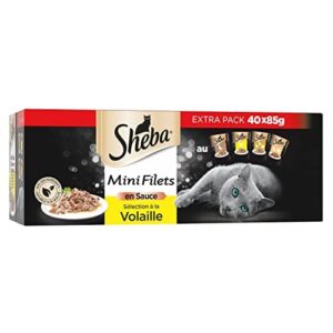 Sachets Fraîcheur à la Volaille pour Chat Adulte SHEBA Mini Filets