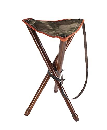 Siège Trépieds Argental Pieds Bois Assise Cuir Januel