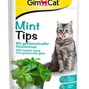 Snack pour Chats sans céréales et Riche en vitamines à la Menthe GimCat Mint Tips