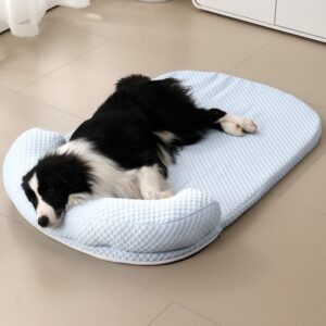Matelas pour Chien en Soie Glacée Rafraîchissant Anti-dérapant & Orthopédique
