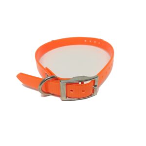 Collier Sangle Polyuréthane Pour Chien Orange M 1.90cm-72com