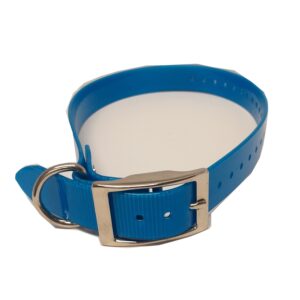 Collier Sangle Polyuréthane Pour Chien Bleu 2.54cm-72com