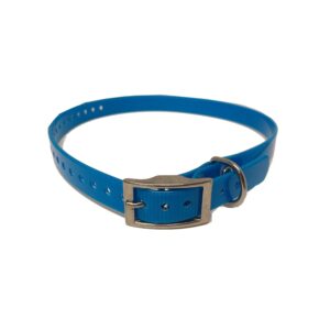 Collier Sangle Polyuréthane Pour Chien bleu M 1.90cm-72com