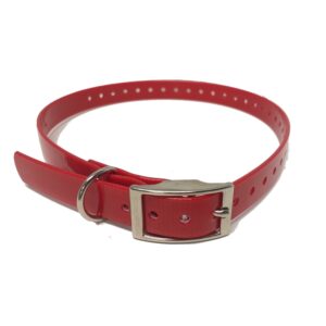 Collier Sangle Polyuréthane Pour Chien Rouge 2.54cm-72com