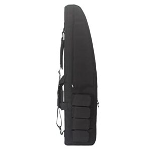 DFANCE Tactique Long Fusil Carrier Fourreau Sac,Fusil de Chasse Rembourée Sac Tactical Double,Multifonction Housse de Protection pour Fusils,Oxford pour Transport Arme,Noir,120CM/47.2IN