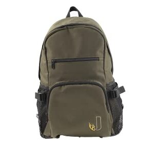 Januel - Sac à Dos Pradeaux - Capacité 25l - Nombreuses Poches et Compartiments - Dos et Bretelles Moussés Confortables - Loisir Nature Outdoor Camping Chasse Pêche Bushcraft - Tissus Polyester - Vert