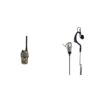 Midland G9 Pro Radio Talkie Walkie Dual Band 40 canaux PMR446 et 69 canaux LPD – 1 émetteur, 4 Piles Rechargeables & MA 21-L Kit Micro/oreillette avec Fonction Vox/PTT pour Talkie Walkie