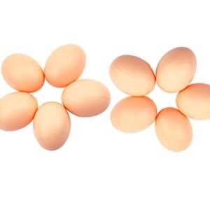 Lot de 10 œufs factices en plastique œufs de nid faux œufs de poule œufs pour aider des poules à pondre œufs artificiels