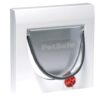 PetSafe Chatière Classique Staywell 4 options de fermeture manuelle, avec tunnel, – fermeture magnétique, assemblage facile, pour chat jusqu’à 7kg, résistant, blanc