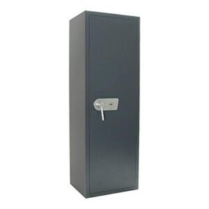 Profirst Armoire à fusils Zero 8 EN0 - Serrure à double panneton - 2 clés - Étagère réglable - Espace pour 8 armes longues - Support pour bâtons de nettoyage - Matériel de fixation