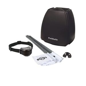 Clôture anti-fugue sans fil Stay & Play avec collier à piles - Aucun fil à enterrer - Couvre une zone de 3 000 m² - Adapté aux chiens de 2,3 kg et plus - Collier à piles – Portatif et ajustable